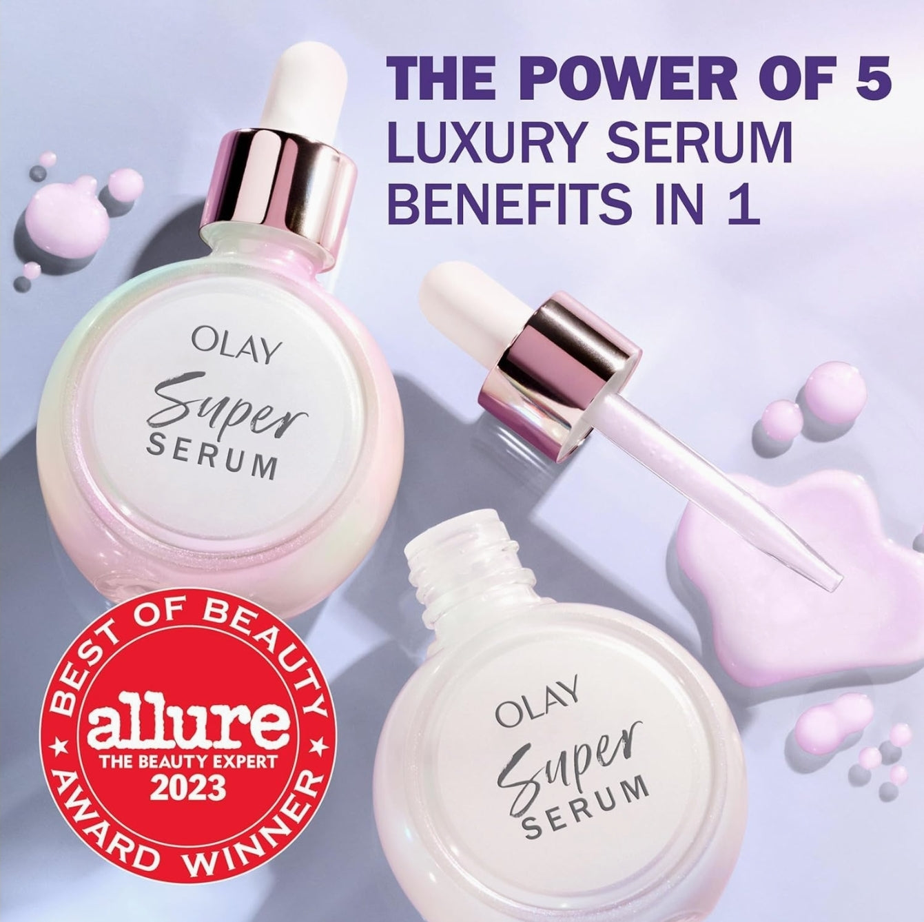 Olay Super Serum 50mL (1.7 oz) with Niacinamide, Vitamin C, Collagen Peptide, AHA, and Vitamin E Olay Super Serum 50mL (1.7 oz) with Niacinamide, Vitamin C, Collagen Peptide, AHA, and Vitamin E