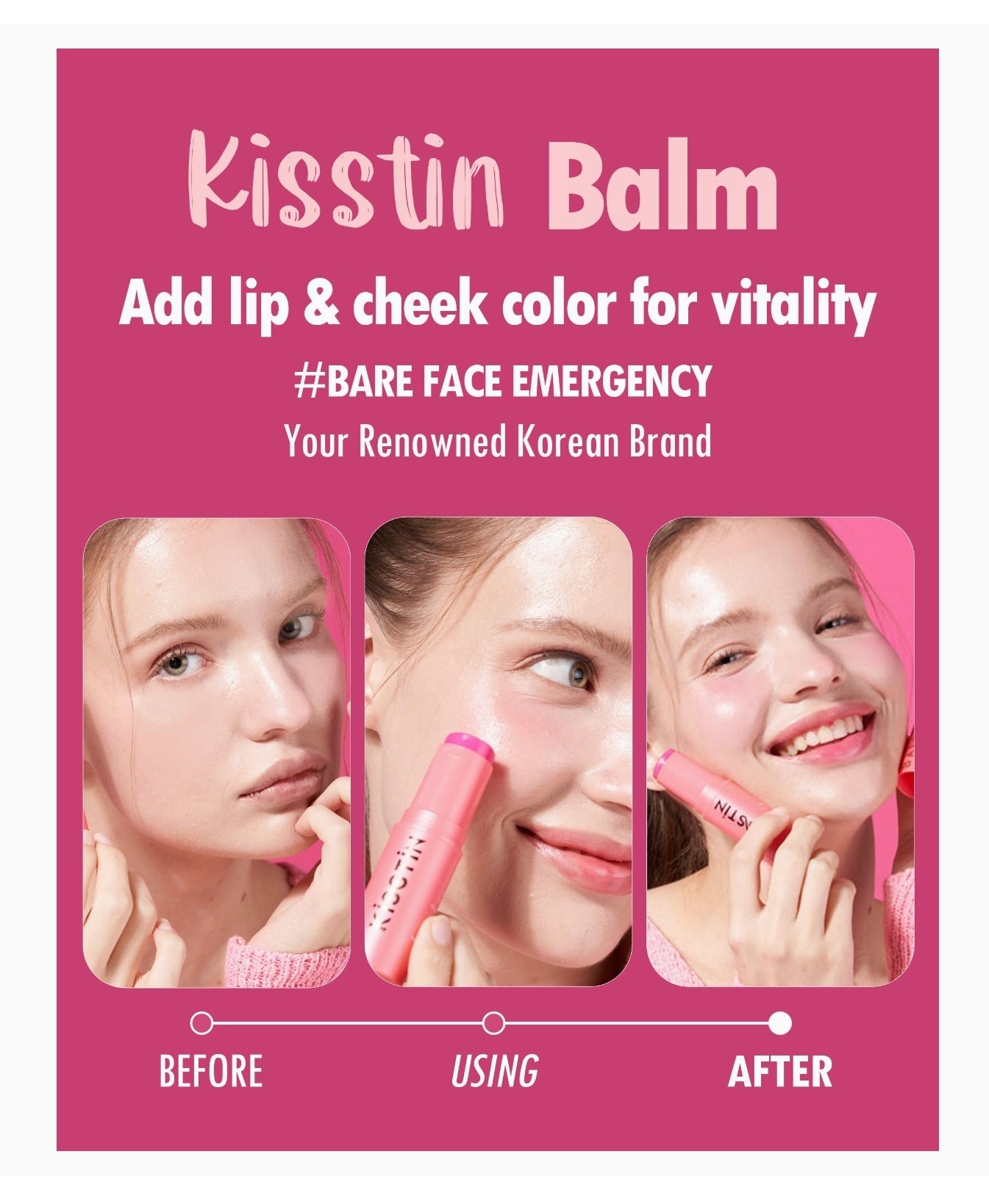 KAHI BALM SERIES | Kisstin Balm Stick - Skin-Refining Face Balm Moisturizer & Makeup Stick KAHI BALM SERIES | Kisstin Balm Stick - Skin-Refining Face Balm Moisturizer & Makeup Stick