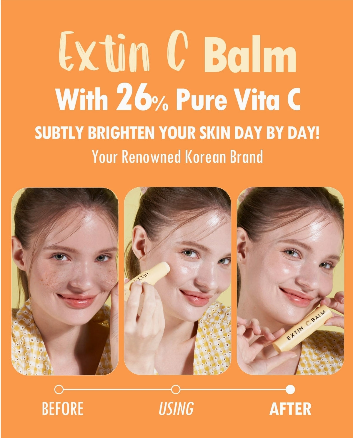 KAHI BALM SEIRES | Extin C Balm Stick - Vitamin C Infused Moisturizer Stick & Makeup Balm Multi Balm |Starter & Finishing Balm for Skin Brightening & Fine Lines (0.32 fl oz)