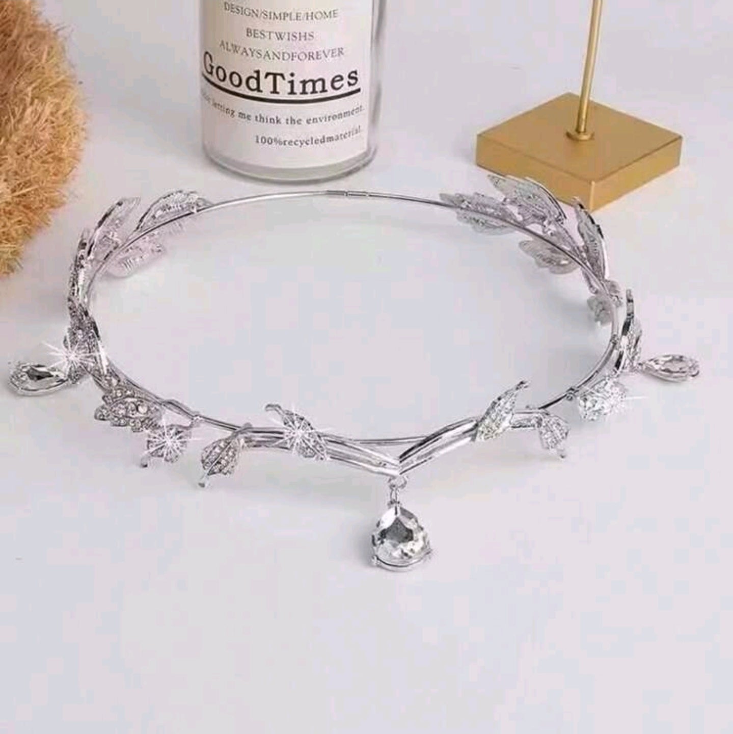 1pc Crystal Leaf Shaped Crown Adjustable Elf Headband Fairy Dressing Accessory Vintage Fairy Princess Headpiece Bridal Wedding Hair Ornaments 1pc Crystal Leaf Shaped Crown Adjustable Elf Headband Fairy Dressing Accessory Vintage Fairy Princess Headpiece Bridal Wedding Hair Ornaments