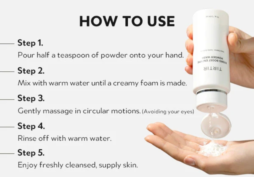 Tirtir Hydro Boost Enzyme Powder Wash 75g