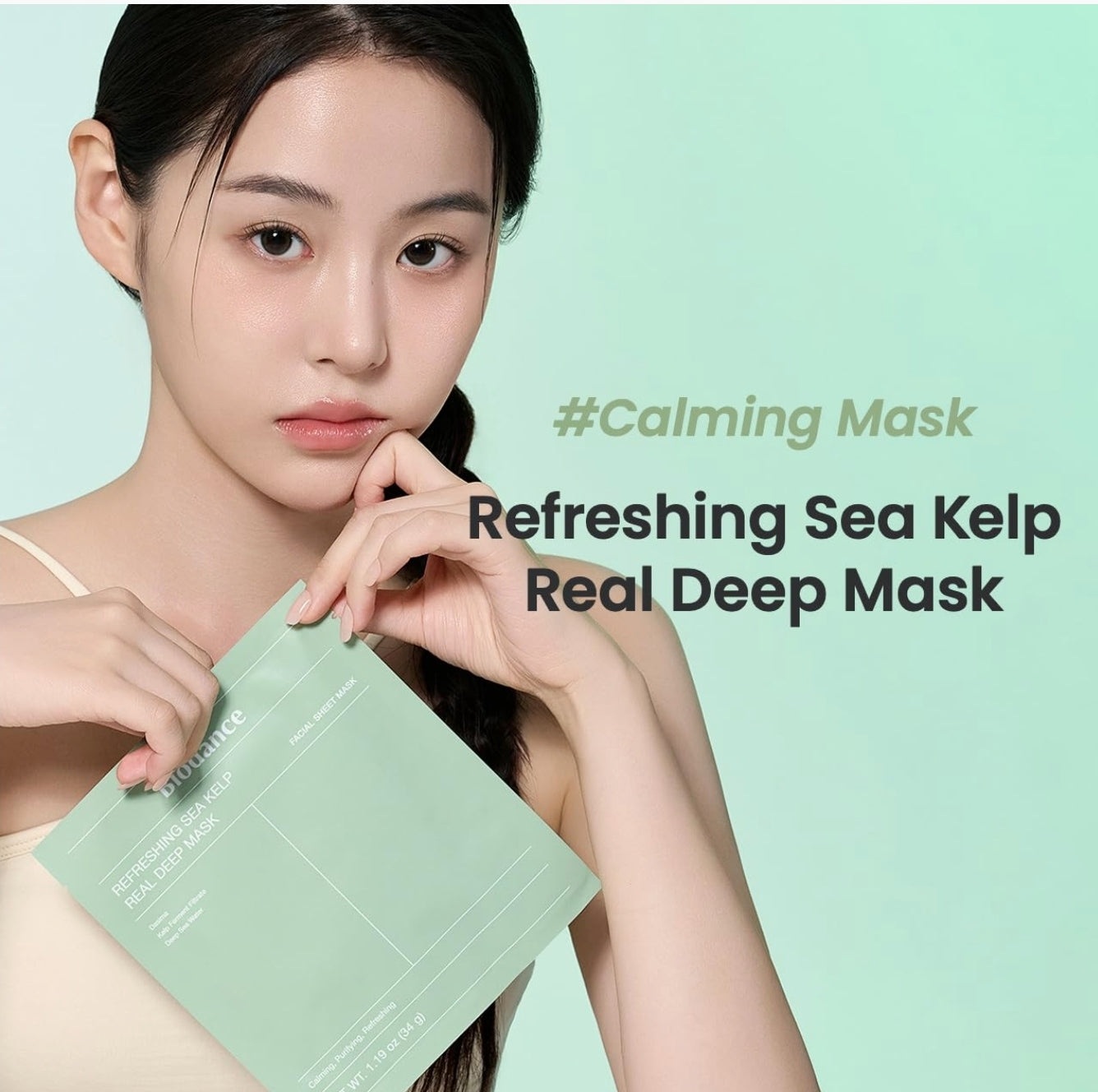 BIODANCE Refreshing Sea kelp Real Deep Mask, Overnight Hydrogel Mask, Calming, Oil & Sebum Control, Blemish Care 1.19oz