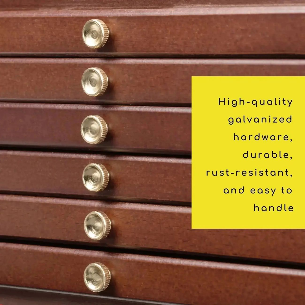 MEEDEN 6-Drawer Artist Supply Storage Box, Dark Walnut MEEDEN 6-Drawer Artist Supply Storage Box, Dark Walnut