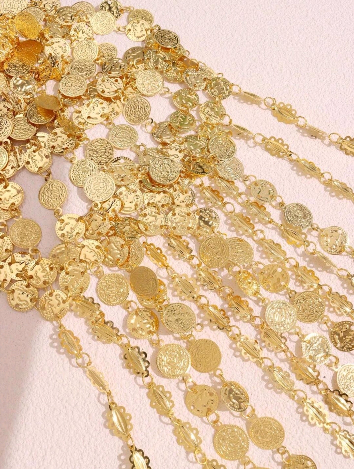 Gold Plated Coins Hat Hair Jewelry For Women Belly Dance Head Chain Headpiece Ethnic Tribal Statement Hair Accessori Gold Plated Coins Hat Hair Jewelry For Women Belly Dance Head Chain Headpiece Ethnic Tribal Statement Hair Accessori