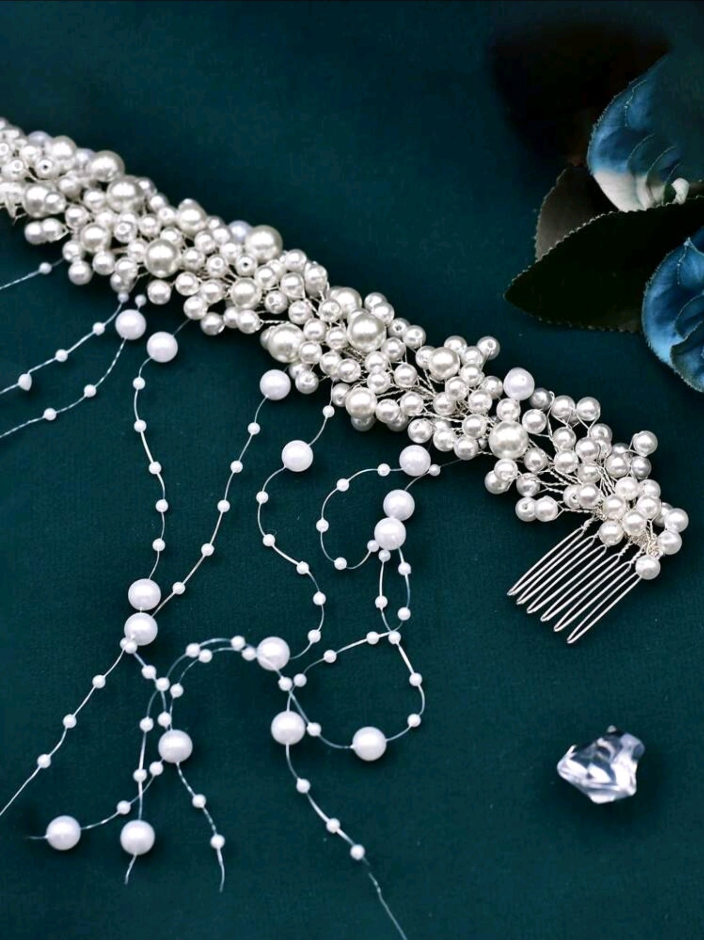 Multi-Layer Faux Pearl Tassel Hair Accessory, Fashion Women Hairpin Suitable For Wedding Party Multi-Layer Faux Pearl Tassel Hair Accessory, Fashion Women Hairpin Suitable For Wedding Party
