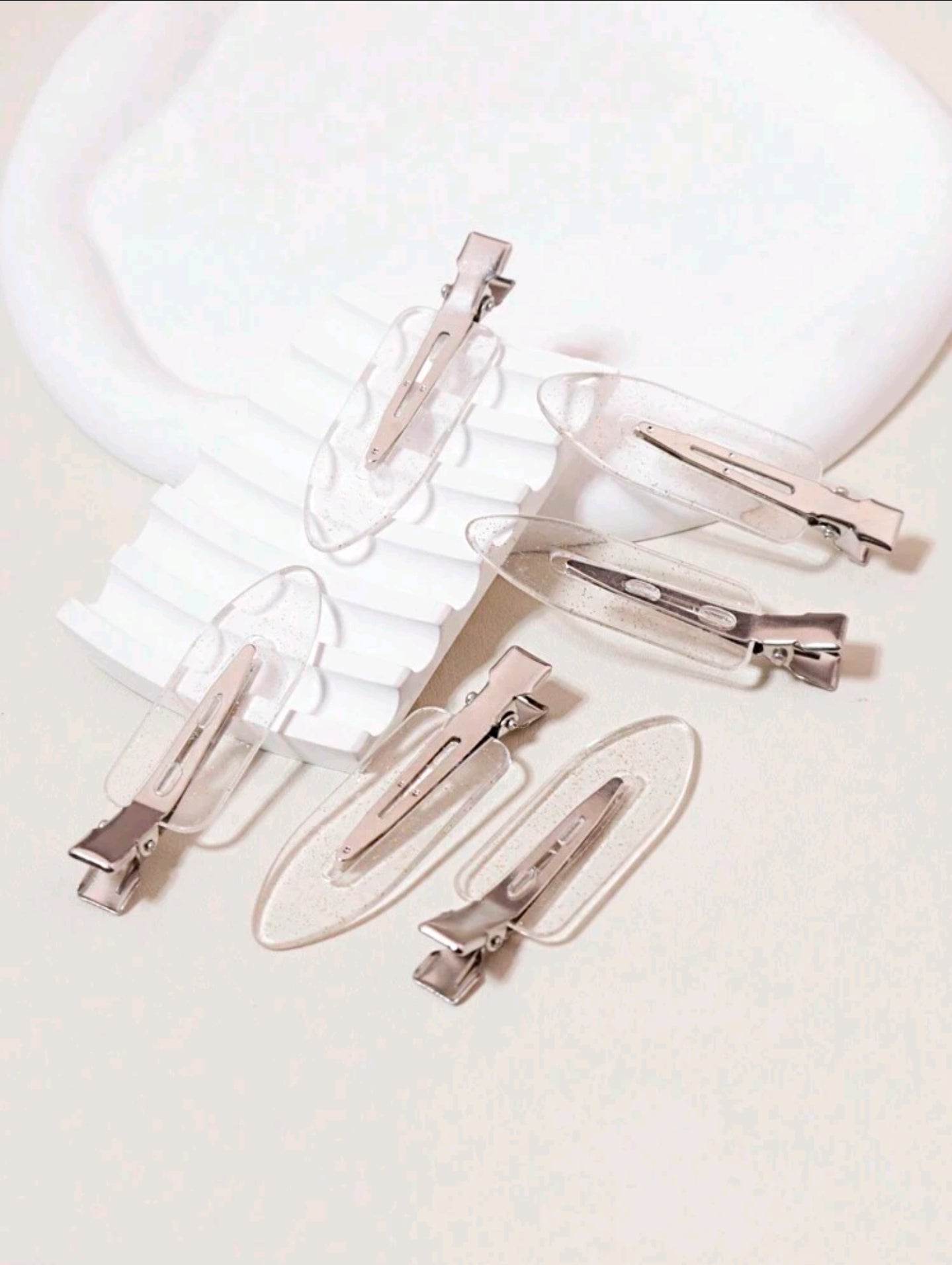 8 pieces/Set Of Exquisite Solid Color Hairpin Vintage Seamless Hairpin Fringe Clip Casual Makeup Face Wash Hairpin