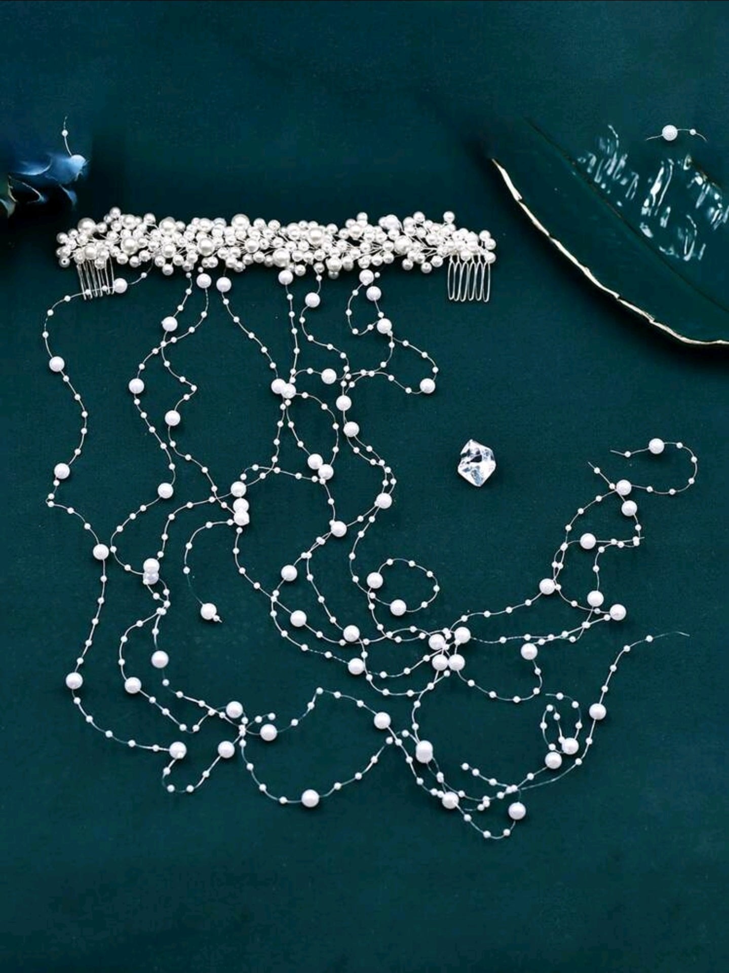 Multi-Layer Faux Pearl Tassel Hair Accessory, Fashion Women Hairpin Suitable For Wedding Party Multi-Layer Faux Pearl Tassel Hair Accessory, Fashion Women Hairpin Suitable For Wedding Party