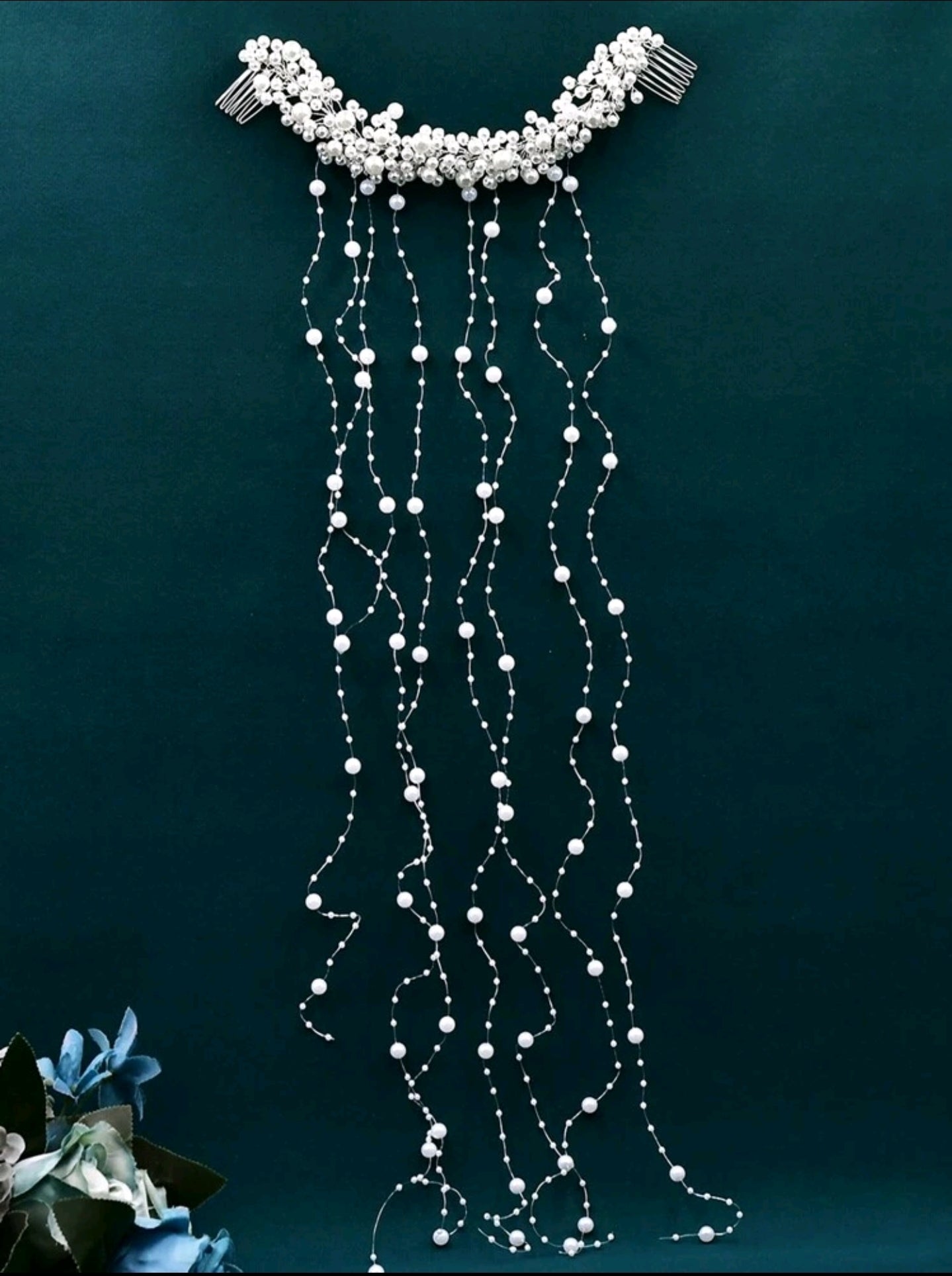 Multi-Layer Faux Pearl Tassel Hair Accessory, Fashion Women Hairpin Suitable For Wedding Party Multi-Layer Faux Pearl Tassel Hair Accessory, Fashion Women Hairpin Suitable For Wedding Party