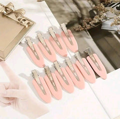 8 pieces/Set Of Exquisite Solid Color Hairpin Vintage Seamless Hairpin Fringe Clip Casual Makeup Face Wash Hairpin