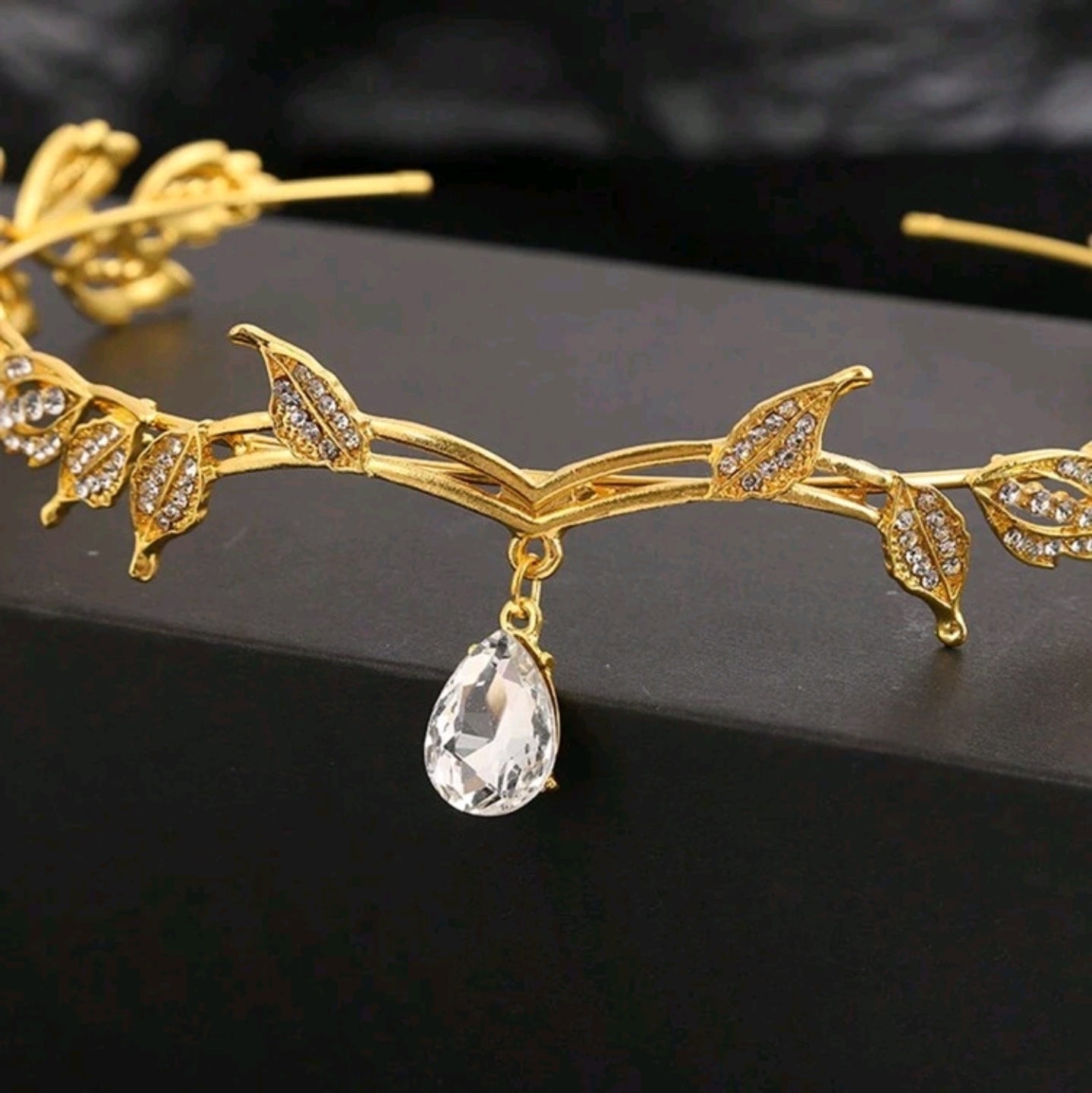 1pc Crystal Leaf Shaped Crown Adjustable Elf Headband Fairy Dressing Accessory Vintage Fairy Princess Headpiece Bridal Wedding Hair Ornaments 1pc Crystal Leaf Shaped Crown Adjustable Elf Headband Fairy Dressing Accessory Vintage Fairy Princess Headpiece Bridal Wedding Hair Ornaments