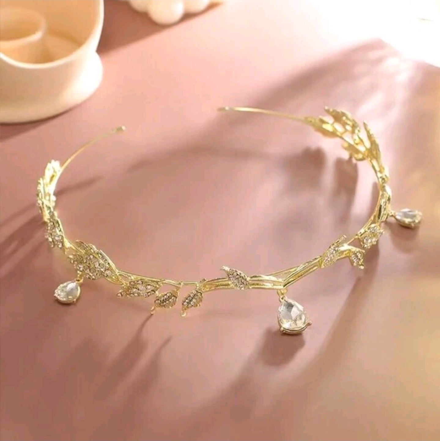 1pc Crystal Leaf Shaped Crown Adjustable Elf Headband Fairy Dressing Accessory Vintage Fairy Princess Headpiece Bridal Wedding Hair Ornaments 1pc Crystal Leaf Shaped Crown Adjustable Elf Headband Fairy Dressing Accessory Vintage Fairy Princess Headpiece Bridal Wedding Hair Ornaments