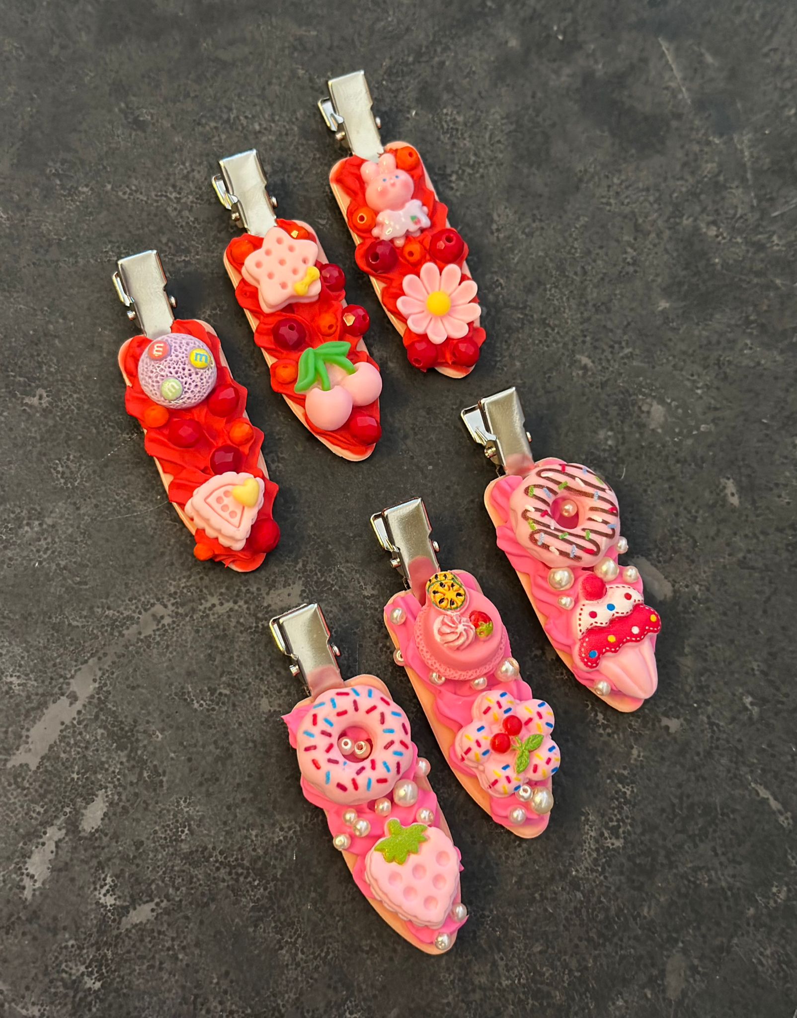 3pc set creative handmade hair clips 3pc set creative handmade hair clips