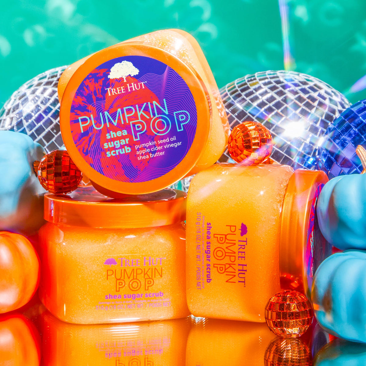 Tree Hut Pumpkin Spice Latte/ Pumpkin Pop Shea Sugar Exfoliating & Hydrating Body Scrub, 18 oz.