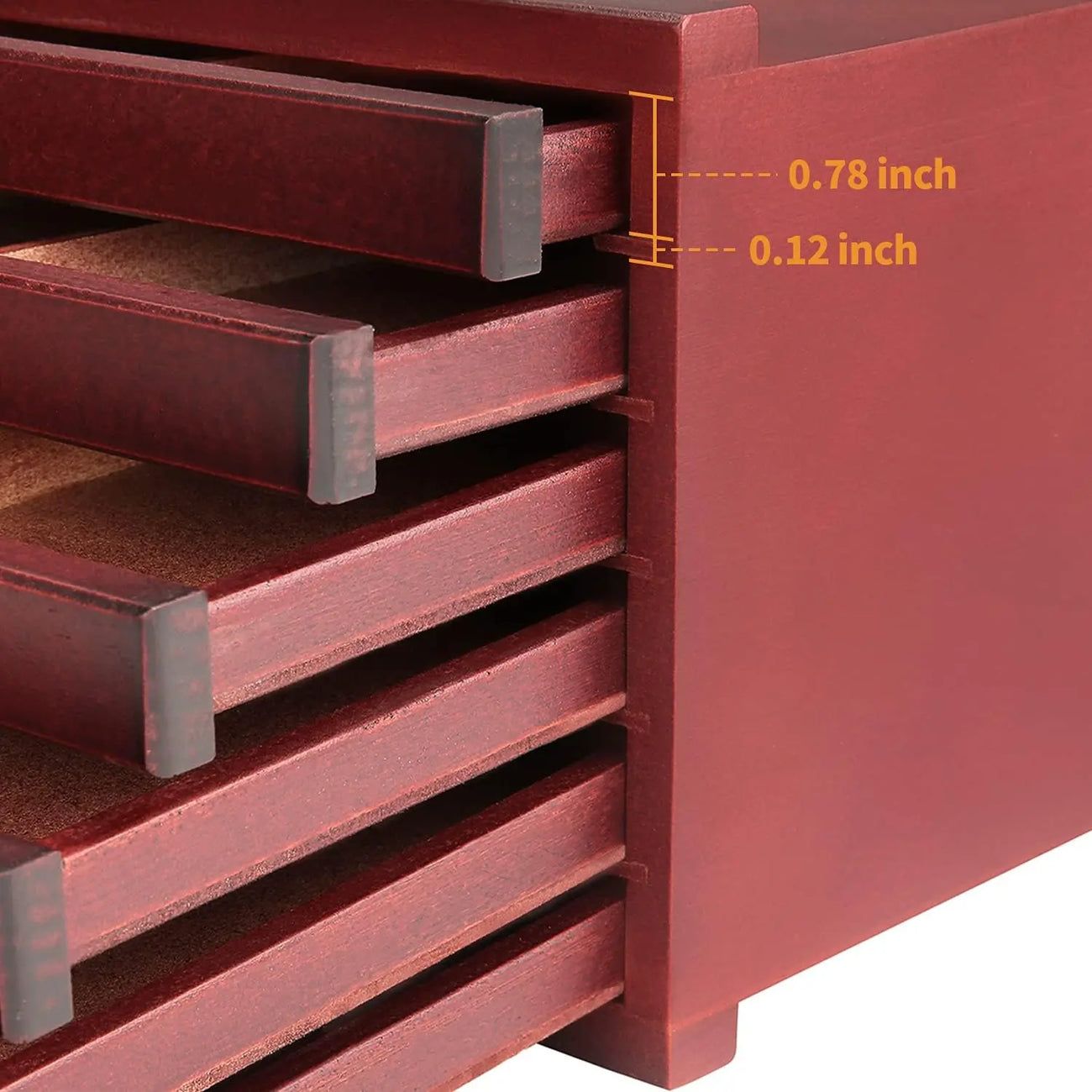 MEEDEN 6-Drawer Artist Supply Storage Box, Dark Walnut MEEDEN 6-Drawer Artist Supply Storage Box, Dark Walnut