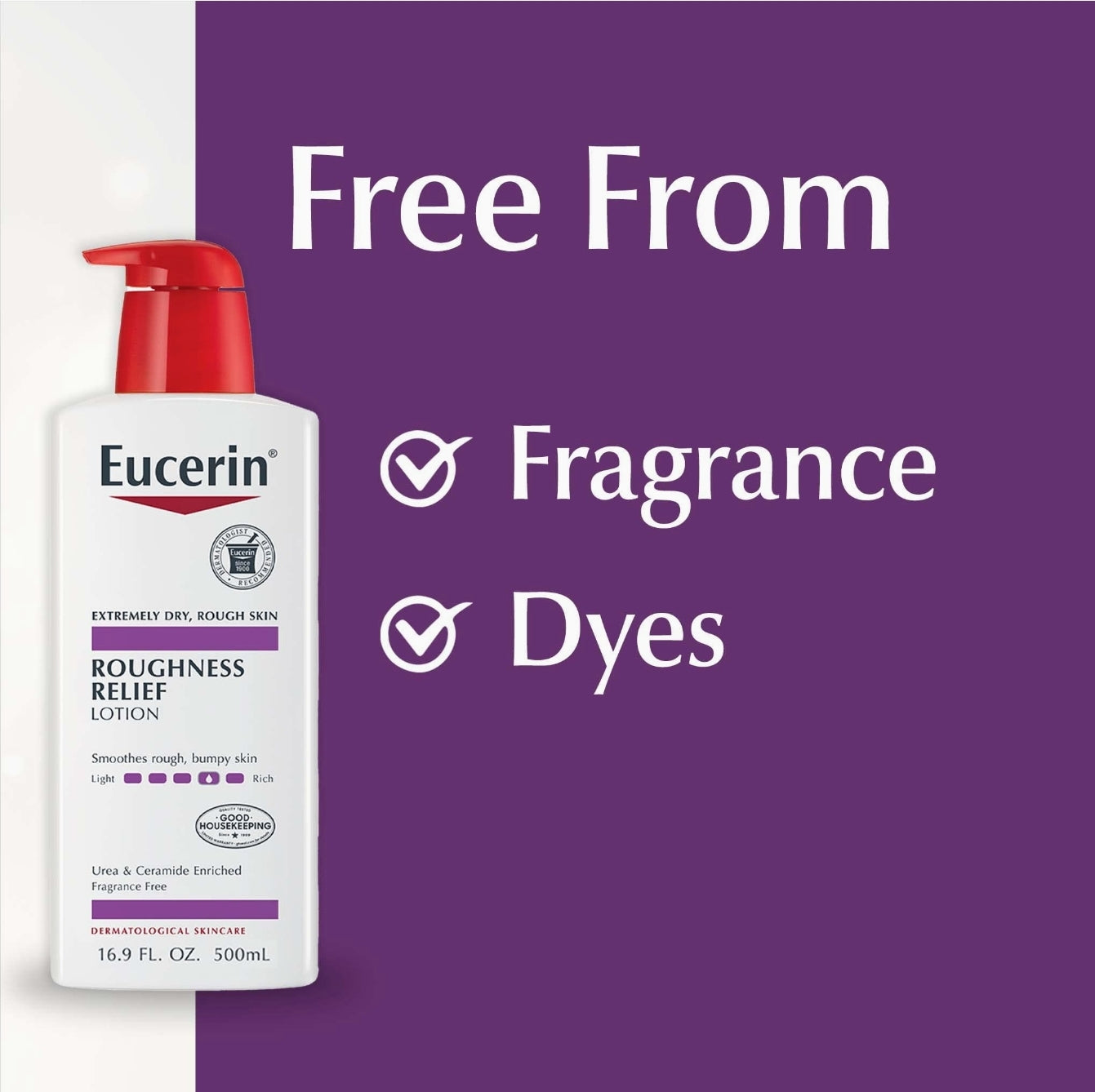 Eucerin Roughness Relief Body Lotion for Extremely Dry, Rough Skin, Urea Enriched Body Moisturizer, 16.9 Fl Oz Bottle Eucerin Roughness Relief Body Lotion for Extremely Dry, Rough Skin, Urea Enriched Body Moisturizer, 16.9 Fl Oz Bottle