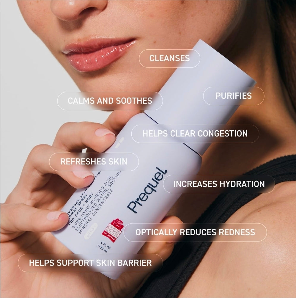 Prequel Skin Universal Skin Solution Hypochlorous Acid Spray |4oz