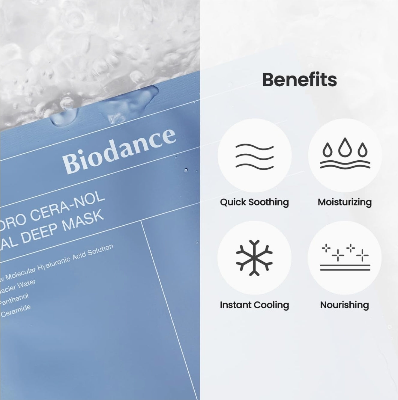 BIODANCE Hydro Cera-nol Real Deep Mask, Overnight Hydrogel Mask, Hydrating Facial Mask For Sensitive Skin, Redness Reducing & Quick Soothing Effect BIODANCE Hydro Cera-nol Real Deep Mask, Overnight Hydrogel Mask, Hydrating Facial Mask For Sensitive Skin, Redness Reducing & Quick Soothing Effect