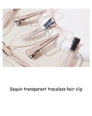 8 pieces/Set Of Exquisite Solid Color Hairpin Vintage Seamless Hairpin Fringe Clip Casual Makeup Face Wash Hairpin