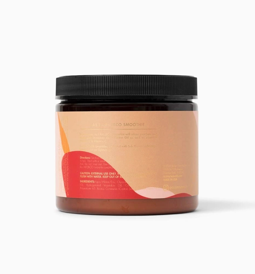 As I Am Jamaican Black Castor Oil Smoothie 16 oz - with Ceramide, Vitamin C & E - Enhanced Curl Definition - Lightweight - Strong Hold - Flake Free - Reduces Breakage & Tangles