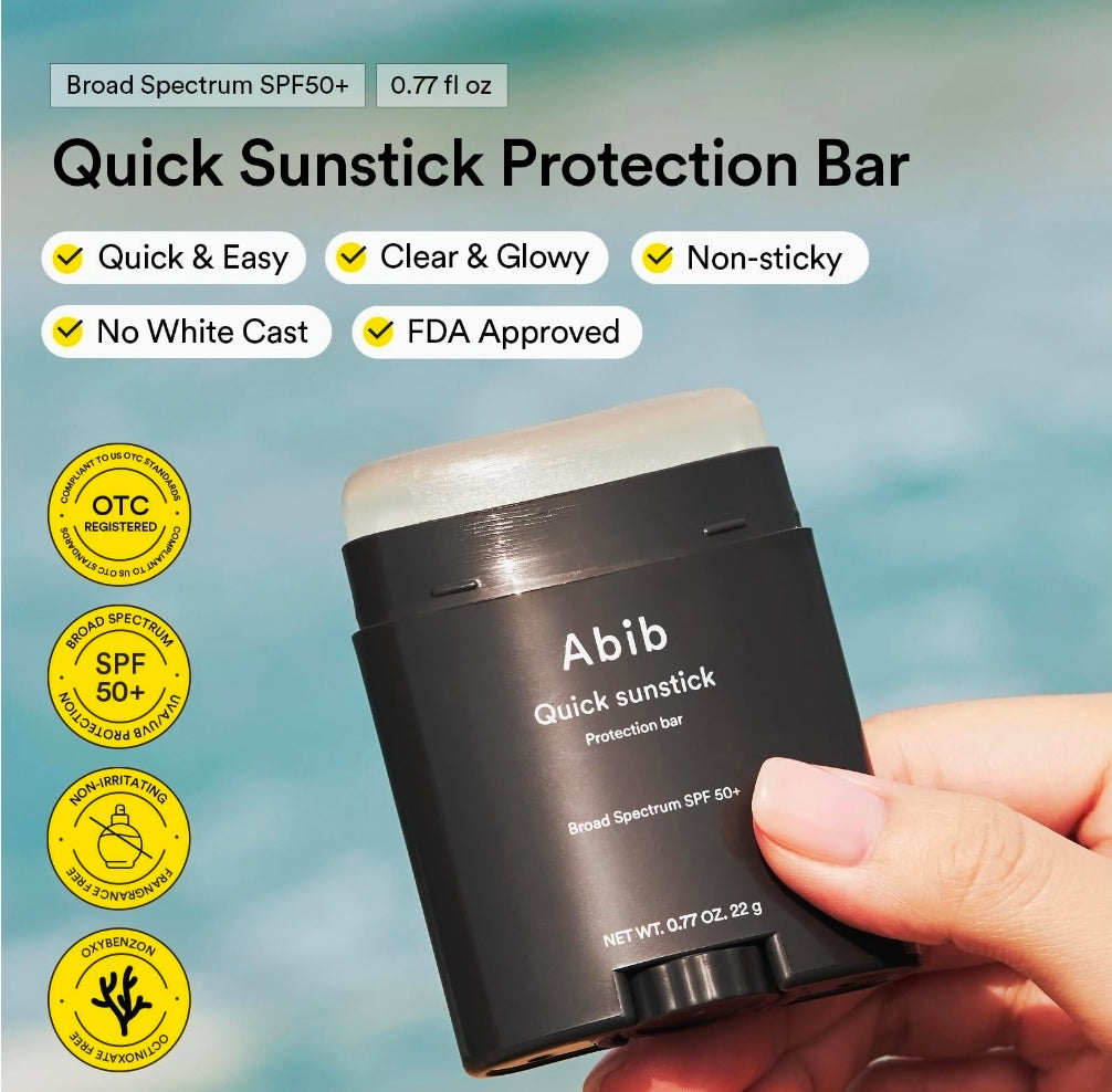 Abib Airy & Quick Sunstick DUO SPF50+ Broad Spectrum Semi-Matte & Quick Glowy Finish, No White Cast, Korean Sunscreen Stick for All Skin Types, 2 Count