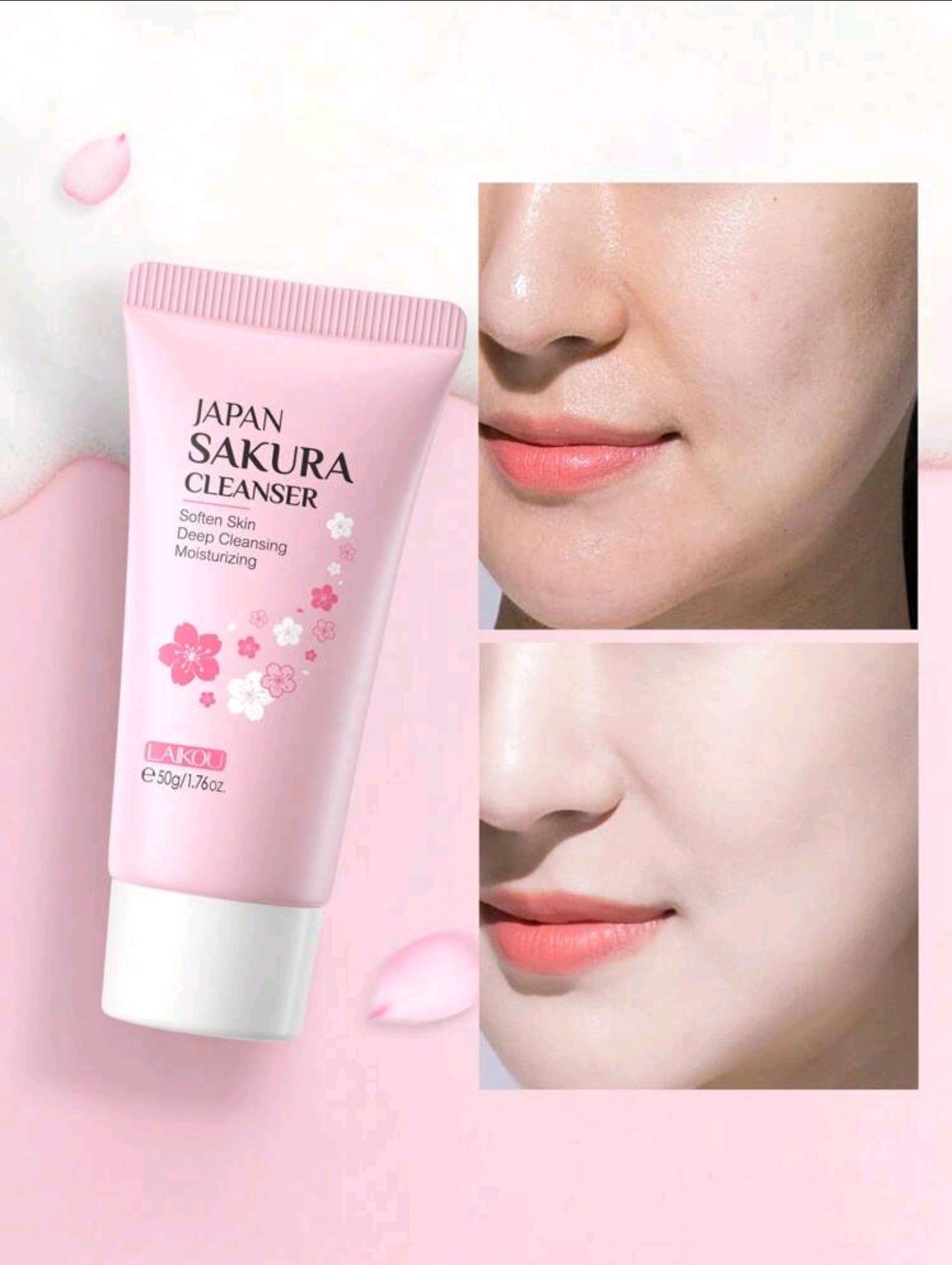 1 Set of 7pcs Moisture Repair LAIKOU Japan Sakura 1 Set of 7pcs Moisture Repair LAIKOU Japan Sakura