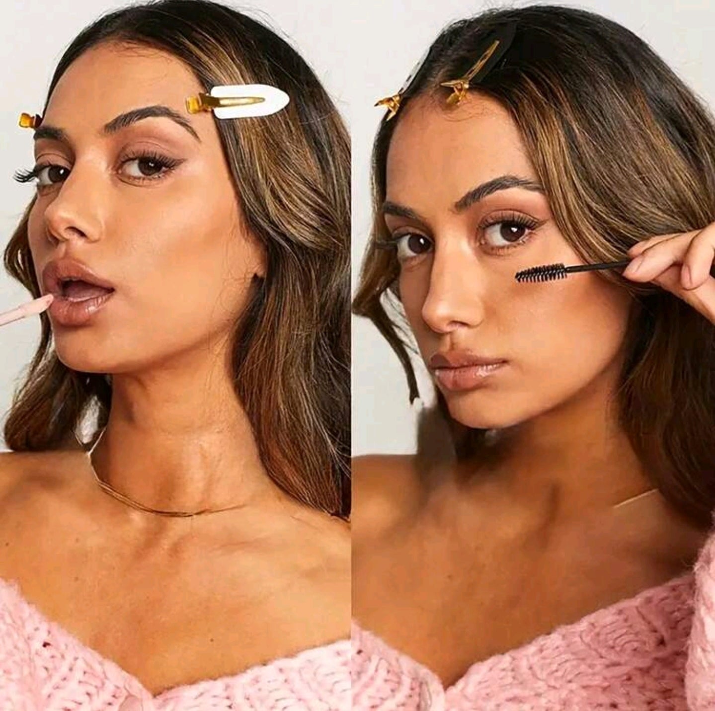 8 pieces/Set Of Exquisite Solid Color Hairpin Vintage Seamless Hairpin Fringe Clip Casual Makeup Face Wash Hairpin