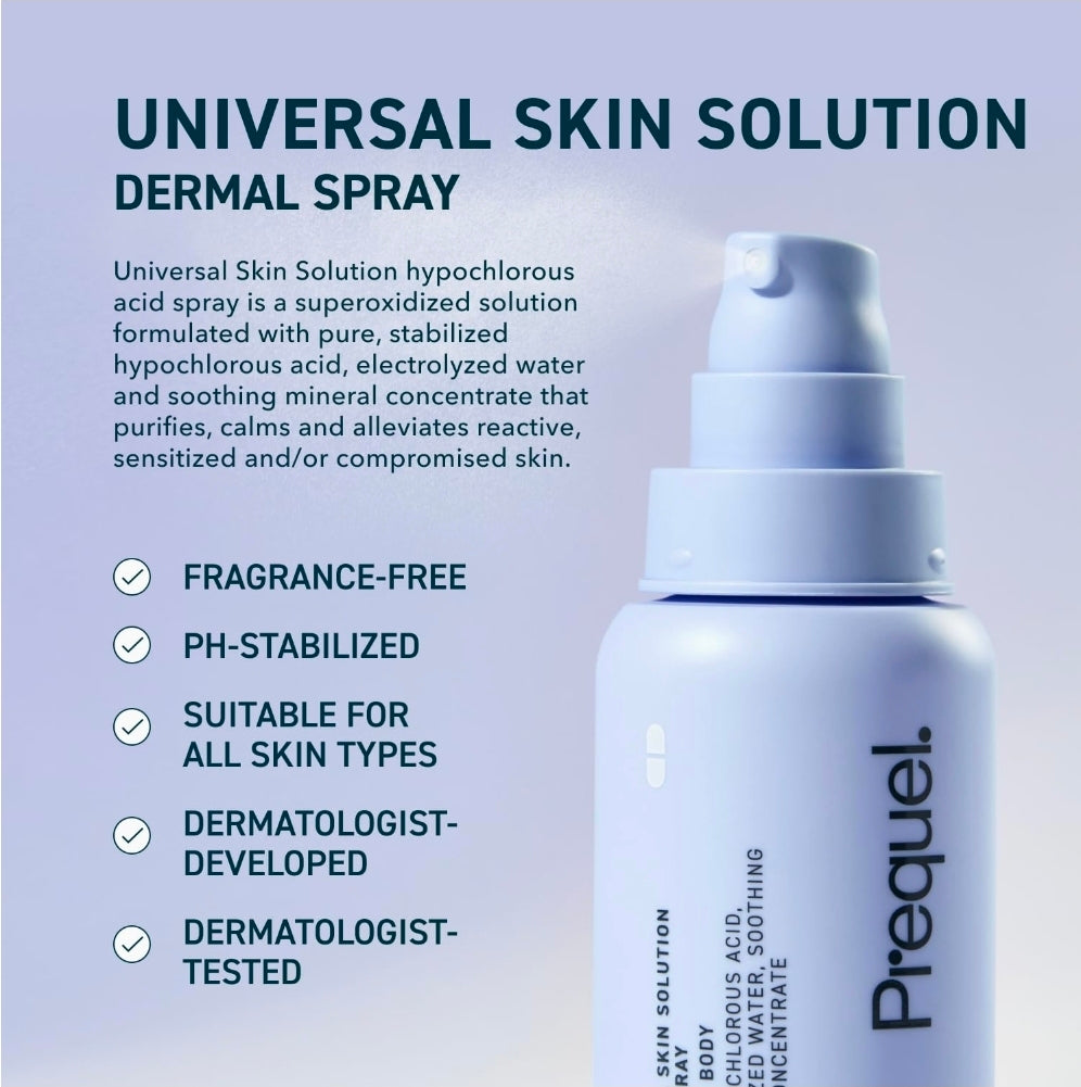 Prequel Skin Universal Skin Solution Hypochlorous Acid Spray |4oz