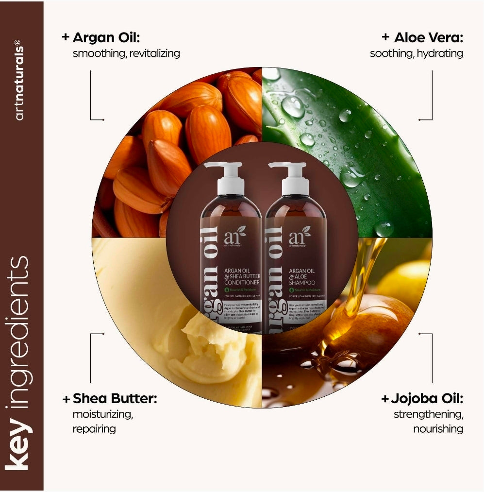Argan Oil Shampoo and Conditioner Set - Sulfate-Free Formula with Nourishing Moroccan Oil and Keratin -for All Hair, Curly or Straight - Hydrate Repair Defy Frizz for Salon-like Results!16 Fl Oz 2 PK Argan Oil Shampoo and Conditioner Set - Sulfate-Free Formula with Nourishing Moroccan Oil and Keratin -for All Hair, Curly or Straight - Hydrate Repair Defy Frizz for Salon-like Results!16 Fl Oz 2 PK
