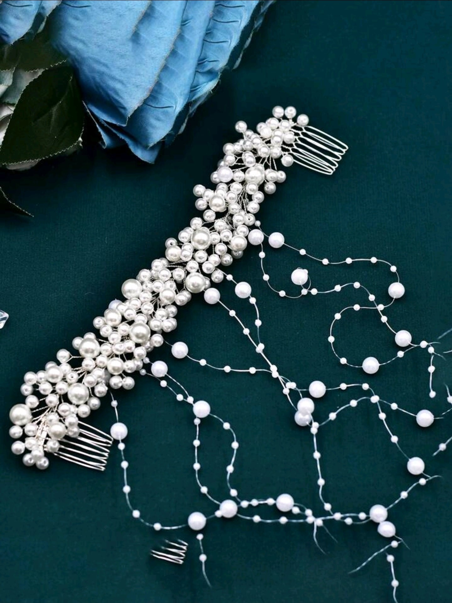 Multi-Layer Faux Pearl Tassel Hair Accessory, Fashion Women Hairpin Suitable For Wedding Party Multi-Layer Faux Pearl Tassel Hair Accessory, Fashion Women Hairpin Suitable For Wedding Party