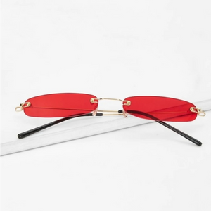 Rimless oval sunglasses