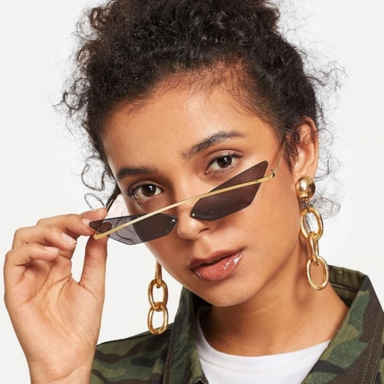 Rimless cat eye sunglasses Rimless cat eye sunglasses