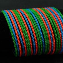 Load image into Gallery viewer, Multi coloured metal bangle set.