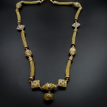 Load image into Gallery viewer, ANTIQUE GOLDEN tone textured NECKLACE