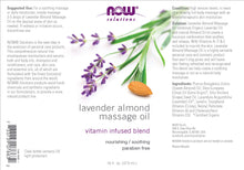 Load image into Gallery viewer, Solutions, Lavender Almond Massage Oil, 16 fl oz (473 ml)