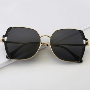 Metal frame lens sunglasses