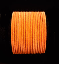 Load image into Gallery viewer, ( 2.8 ) orange velvet metal bangles 20 pcs.