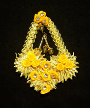 Load image into Gallery viewer, Yellow Gota Flower Jewellery set.