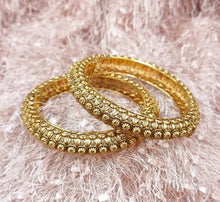 Load image into Gallery viewer, Designer Gold Plated Golden Nakshi Openable kadas.