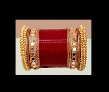 Load image into Gallery viewer, Traditional Red Bridal Chura For Both Hands By STYLBL [ size 2.8 ]