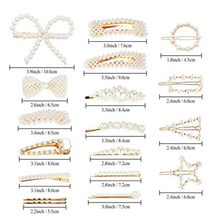 Load image into Gallery viewer, Pearl Hair Barrettes 
