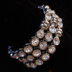 Luxurious Zinc Alloy Rhodium Plated magnetic Bracelet