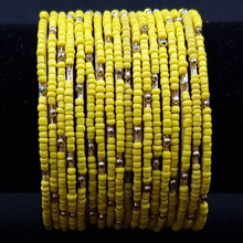 Load image into Gallery viewer, seed beads metal bangles ( 10 bangles)