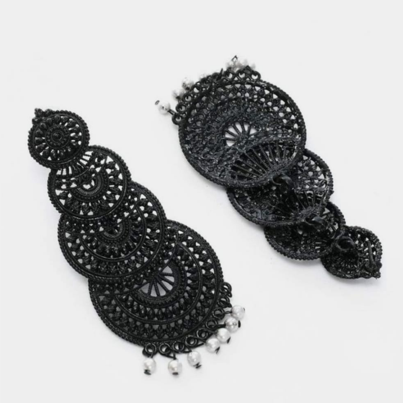Oxidized black metal afgani jhumka Oxidized black metal afgani jhumka