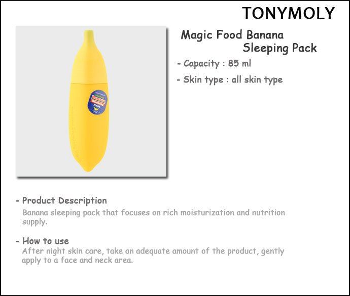Tonymoly - Magic Food Banana Sleeping Pack Tonymoly - Magic Food Banana Sleeping Pack
