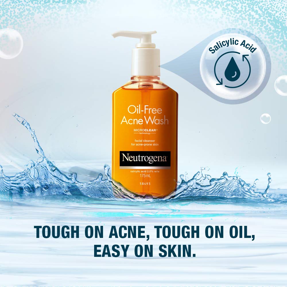 Neutrogena Oil-Free Acne Fighting Facial Cleanser with Salicylic Acid Acne Treatment Medicine, Daily Oil-Free Acne Face Wash for Acne-Prone Skin Neutrogena Oil-Free Acne Fighting Facial Cleanser with Salicylic Acid Acne Treatment Medicine, Daily Oil-Free Acne Face Wash for Acne-Prone Skin