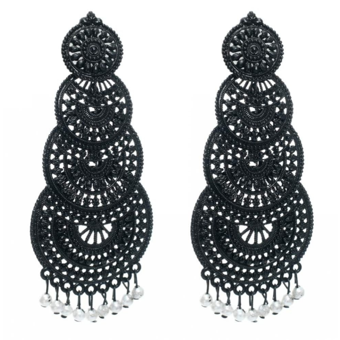 Oxidized black metal afgani jhumka Oxidized black metal afgani jhumka