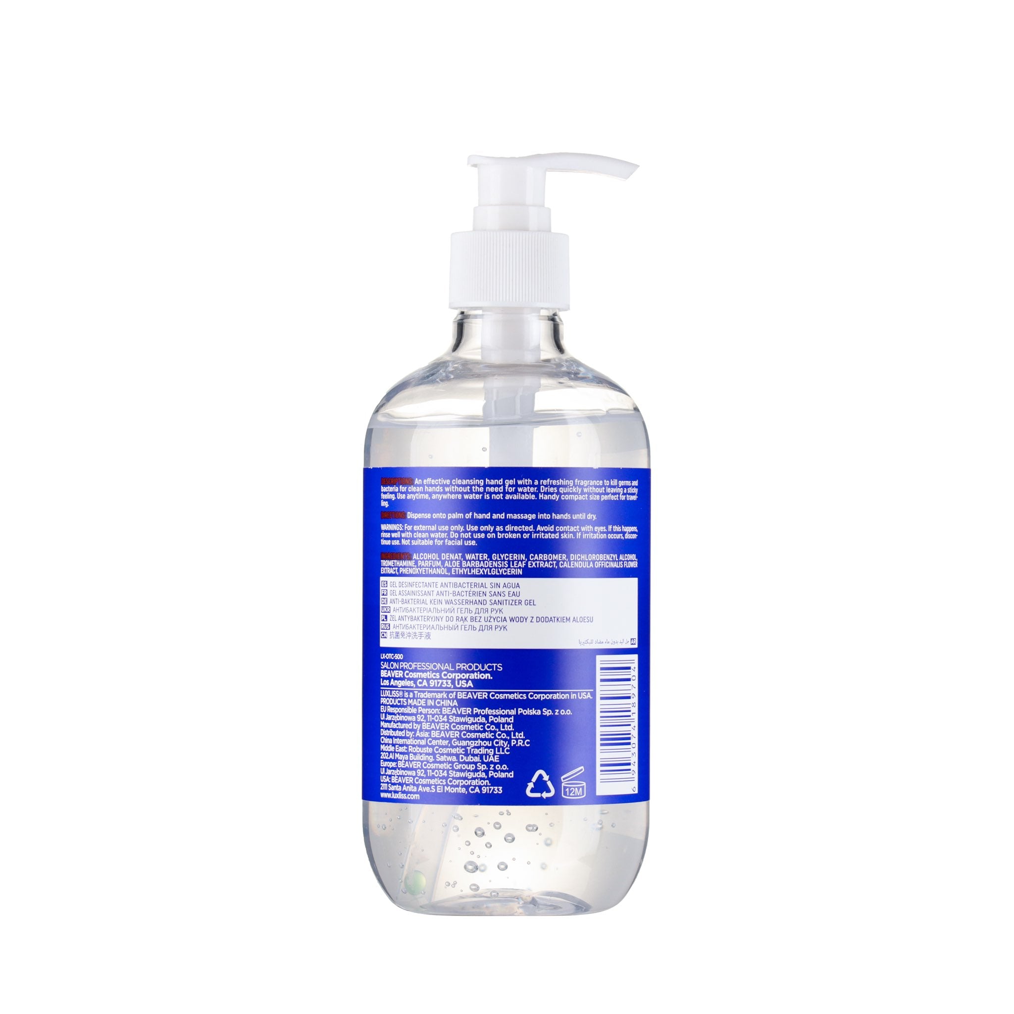 LUXLISS by BEAVER Cosmetics, USA - Cleaning Hand Gel Sanitizer - Pack of 3 LUXLISS by BEAVER Cosmetics, USA - Cleaning Hand Gel Sanitizer - Pack of 3