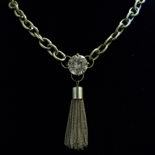 Load image into Gallery viewer, Western Silver Chains Metal Long Fringes Tassel Charm Necklace