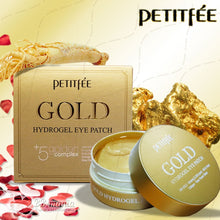 Load image into Gallery viewer, Petitfee, Black Pearl &amp; Gold Hydrogel Eye Patch,&amp; Goldandsnail