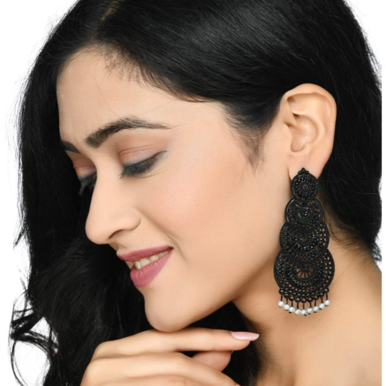 Oxidized black metal afgani jhumka Oxidized black metal afgani jhumka